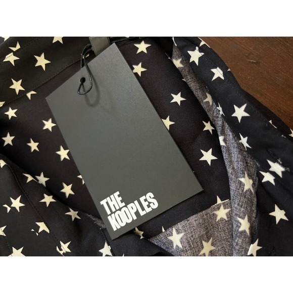The Kooples Star Print Regular Fit Long Sleeve Button Down Woven Shirt sz M NWT - Picture 14 of 14